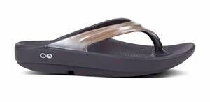 NEW OOFOS women's oolala luxe sandals in latte